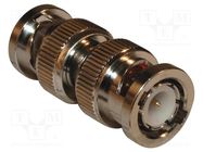 Adapter; BNC male,both sides; Insulation: POM; 50Ω; brass; 4GHz AMPHENOL RF