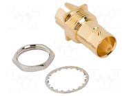 Connector: BNC; socket; female; straight; 75Ω; SMT; PTFE; brass AMPHENOL RF