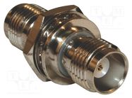 Adapter; TNC female,both sides; Insulation: POM; 50Ω; brass; 11GHz AMPHENOL RF