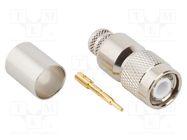 Connector: TNC; plug; male; straight; 50Ω; crimped; for cable; PTFE AMPHENOL RF