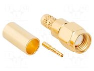 Connector: RP-SMA; plug; reverse,female; straight; 50Ω; for cable AMPHENOL RF