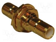 Adapter; SMB female,both sides; Insulation: PTFE; 50Ω; brass; 4GHz AMPHENOL RF