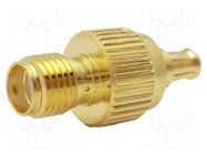 Adapter; MCX male,SMA female; Insulation: PTFE; 50Ω; Mat: brass AMPHENOL RF