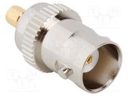 Adapter; BNC female,SMB female; Insulation: PTFE; 50Ω; brass; 4GHz AMPHENOL RF