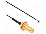 Cable; AMC female,RP-SMA male; angled,straight; 0.3m AMPHENOL RF