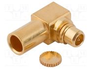 Connector: MMCX; plug; male; angled 90°; 50Ω; soldering; for cable AMPHENOL RF