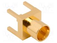 Connector: MCX; socket; female; straight; 75Ω; THT; on PCBs; PTFE AMPHENOL RF