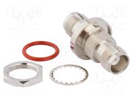 Adapter; TNC female,both sides; Insulation: PTFE; 50Ω; Mat: brass AMPHENOL RF