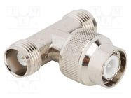 Adapter; TNC male,TNC female; Insulation: PTFE; 50Ω; Mat: brass AMPHENOL RF