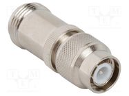 Adapter; N female,TNC male; Insulation: PTFE; 50Ω; brass; 11GHz AMPHENOL RF