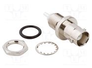 Connector: BNC; socket; female; straight; 50Ω; soldering; PTFE AMPHENOL RF