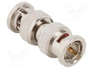 Adapter; BNC male,both sides; Insulation: POM; 75Ω; brass; 4GHz AMPHENOL RF