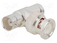 Adapter; BNC male,BNC female; Insulation: PTFE; 50Ω; brass; 4GHz AMPHENOL RF