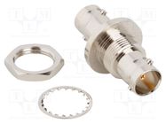 Adapter; BNC female,both sides; Insulation: PTFE; 75Ω; brass; 4GHz AMPHENOL RF