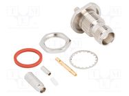 Connector: TNC; socket; female; straight; 50Ω; crimped; PTFE AMPHENOL RF