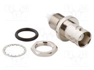 Connector: BNC; socket; female; straight; 50Ω; soldering; PTFE AMPHENOL RF