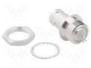 Connector: BNC; socket; female; straight; 50Ω; soldering; PTFE AMPHENOL RF