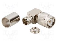 Connector: TNC; plug; male; angled 90°; 50Ω; crimped; for cable AMPHENOL RF