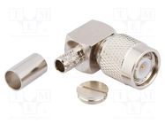 Connector: TNC; plug; male; angled 90°; 50Ω; crimped; for cable AMPHENOL RF