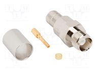 Connector: TNC; plug; female; straight; 50Ω; crimped; for cable AMPHENOL RF