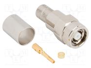 Connector: RP-TNC; plug; reverse,female; straight; 50Ω; for cable AMPHENOL RF