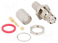 Connector: RP-TNC; socket; male,reverse; straight; 50Ω; PTFE AMPHENOL RF