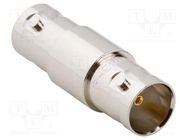 Adapter; BNC female,both sides; Insulation: POM; 75Ω; brass; 4GHz AMPHENOL RF