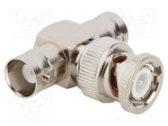 Adapter; BNC male,BNC female; Insulation: PTFE; 50Ω; brass; 4GHz AMPHENOL RF