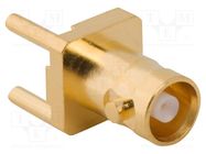 Connector: Micro BNC; plug; female; straight; 75Ω; THT; for cable AMPHENOL RF