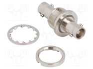 Adapter; HD-BNC female,both sides; Insulation: POM; 75Ω; 18GHz AMPHENOL RF