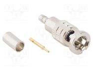 Connector: Micro BNC; plug; male; straight; 50Ω; soldering,crimped AMPHENOL RF