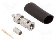 Connector: Micro BNC; plug; male; straight; 50Ω; soldering,crimped AMPHENOL RF