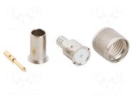 Connector: UHF mini; plug; male; straight; crimped; for cable; PTFE AMPHENOL RF