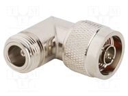 Adapter; N male,N female; Insulation: PTFE; 50Ω; Mat: brass; 11GHz AMPHENOL RF