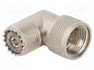 Adapter; UHF male,UHF female; Insulation: PTFE; Mat: zinc alloy AMPHENOL RF