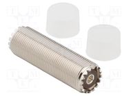 Adapter; UHF female,both sides; Mat: brass; 300MHz; -65÷165°C AMPHENOL RF