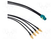 Cable; FAKRA mini female,SMA female x4; straight; 1m AMPHENOL RF