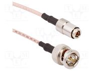 Cable; 1,0-2,3 male,BNC male; straight; 1m; 75Ω AMPHENOL RF