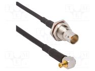 Cable; BNC female,MCX male; angled,straight; 0.305m; 75Ω AMPHENOL RF