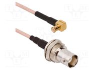 Cable; BNC female,MCX male; angled,straight; 0.153m; 50Ω AMPHENOL RF