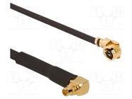 Cable; AMC female,MMCX male; angled; 0.1m AMPHENOL RF