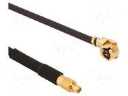 Cable; AMC female,MMCX male; angled,straight; 0.3m AMPHENOL RF