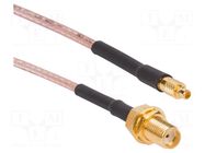 Cable; MMCX male,SMA female; straight; 0.153m; 50Ω AMPHENOL RF