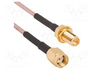 Cable; RP-SMA male,RP-SMA female; straight; 1.219m; 50Ω AMPHENOL RF