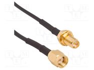 Cable; RP-SMA male,RP-SMA female; straight; 0.153m; 50Ω AMPHENOL RF