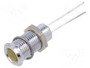 Indicator: LED; superflat; yellow; 2.1VDC; Ø8mm; IP40; 2pin; metal CML INNOVATIVE TECHNOLOGIES