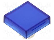 Actuator lens; 22mm; 61; blue,transparent; plastic; 18x18mm 