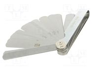 Metric feeler gauge; Range: 0,04÷1mm; L: 85mm; Width: 13mm; 25pcs. 