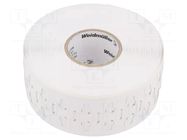 Label; 5÷8mm; polyester; white; -40÷150°C; leaded; WM; UL94HB; reel WEIDMÜLLER