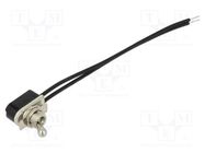 Switch: toggle; Pos: 2; SPST; OFF-ON; 3A/250VAC; Leads: leads 155mm CANAL ELECTRONIC